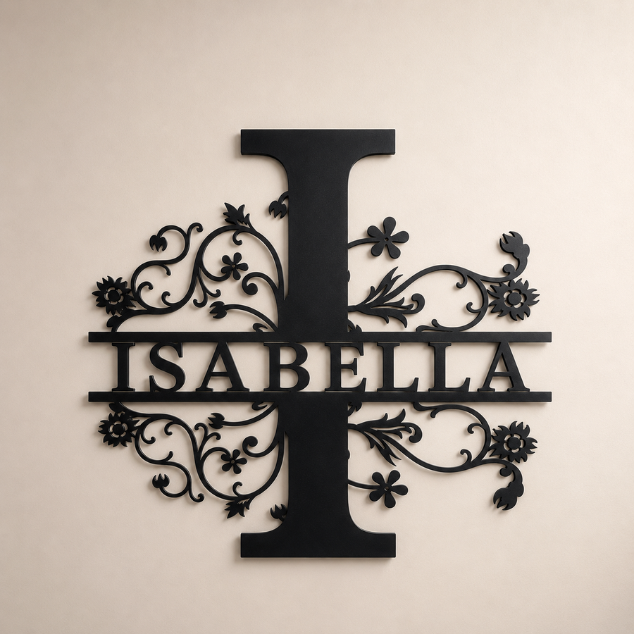 FloraLuxe Metall-Monogramm Beschreibung