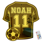 Fußballlampe mit Namen & Nummer – Trikot-Lampe FootaGlow