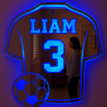 Fußballlampe mit Namen & Nummer – Trikot-Lampe FootaGlow