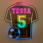 Fußballlampe mit Namen & Nummer – Trikot-Lampe FootaGlow