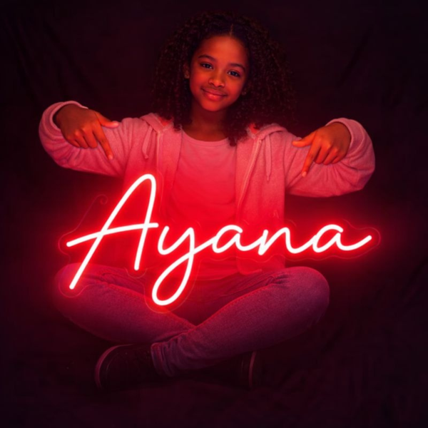 Personalisierte Namenslampe mit Wunschtext – GlowName LED-Neon