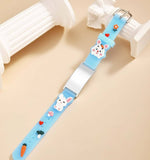 Notfallarmband für Kinder mit Gravur in Blau
