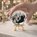 Foto in Glas – Personalisierte Kristallkugel mit Gravur
