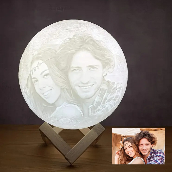 Personalisierte Mondlampe mit Foto – 3D MemoraMoon