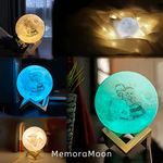 Personalisierte Mondlampe mit Foto – 3D MemoraMoon