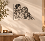 MemoraLine – Familienporträt aus Metall nach eigenem Foto | Line-Art-Wanddeko, 25 bis 65 cm