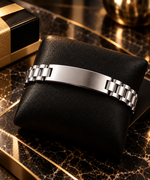 NameBar Armband mit Textgravur, Gliederband