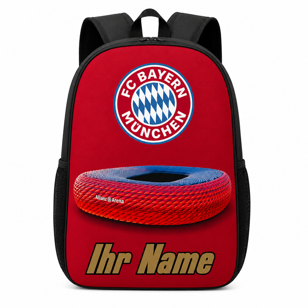 Personalisierter FC Bayern München Rucksack mit eigenem Namen
