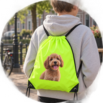 GymSack Turnbeutel mit eigenem Foto, freigestellt auf der Taschenfarbe