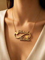 Infinity Kette mit zwei Namen in Gold