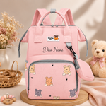 Wickelrucksack mit Namen – Modell 7 mit Bärchen-Motiv