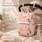Wickelrucksack mit Namen am Kinderwagen