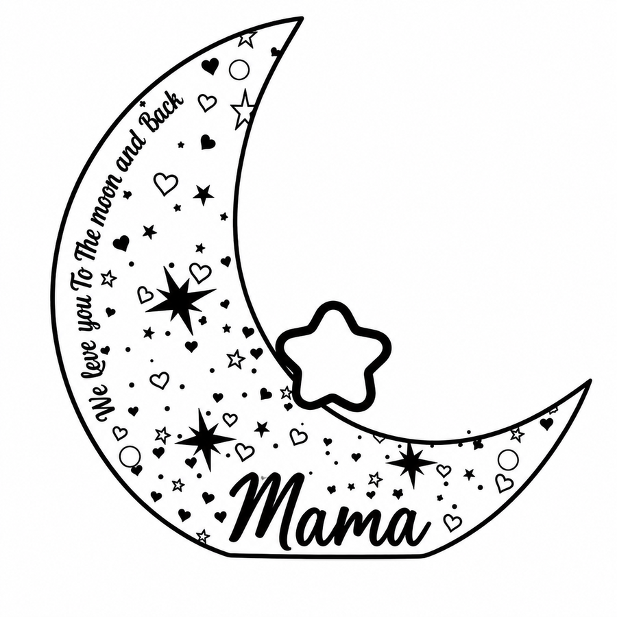 MoonGlow Mondlampe mit 1 Namen