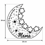 MoonGlow Mondlampe mit Namen – Text am Rand und Wort unten