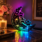 MoonGlow Mondlampe mit Namen in Sternen – leuchtend auf dem Nachttisch