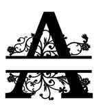 Personalisiertes Metall-Monogramm mit Blumenmotiv – FloraLuxe