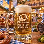 Oktoberfest-Bierkrug mit Namen – Personalisiertes Bierglas „Prost! 2026“