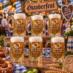 Oktoberfest-Bierkrug mit Namen – Personalisiertes Bierglas „Prost! 2026“