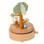 Spieluhr mit Namen aus Holz – Drehendes Häschen